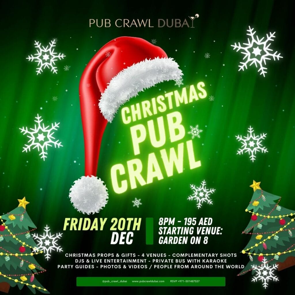 Christmas Pub Crawl Dubai 2024