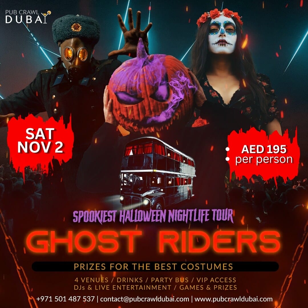 halloween pub crawl dubai 2024 st